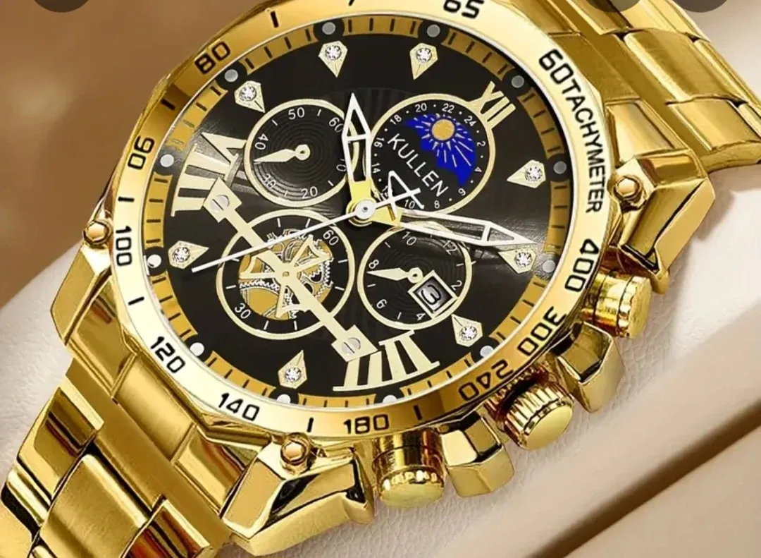 Kullen Gold Tachymeter Watch image indicator(2)