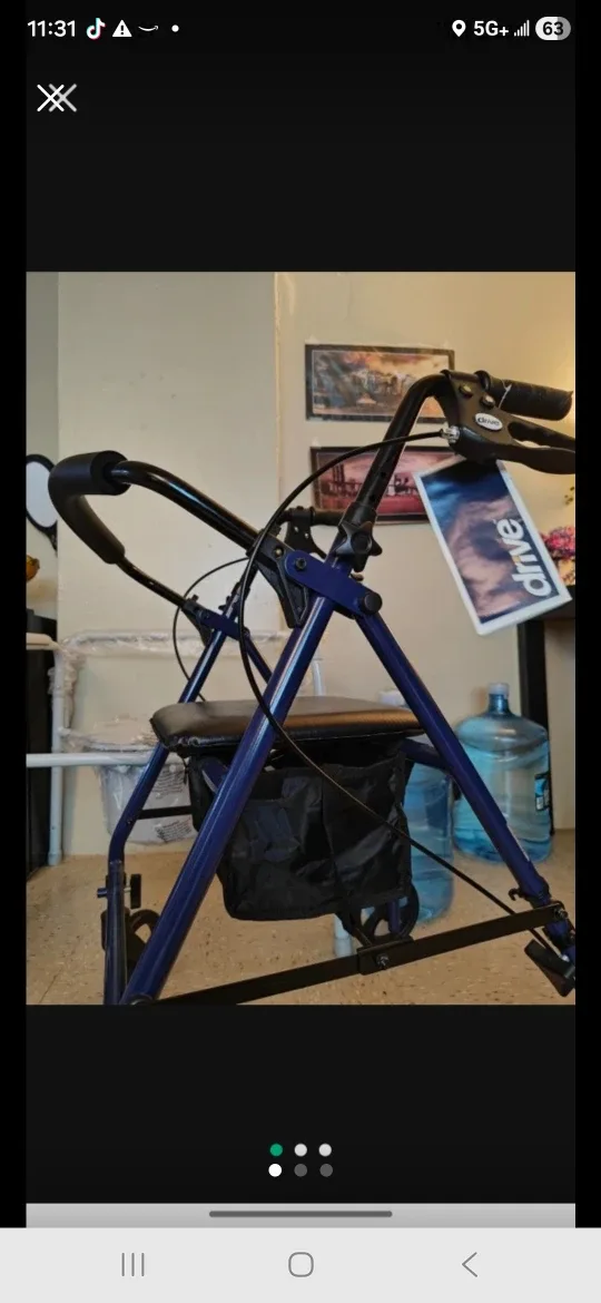 Blue handicap walker like new condition