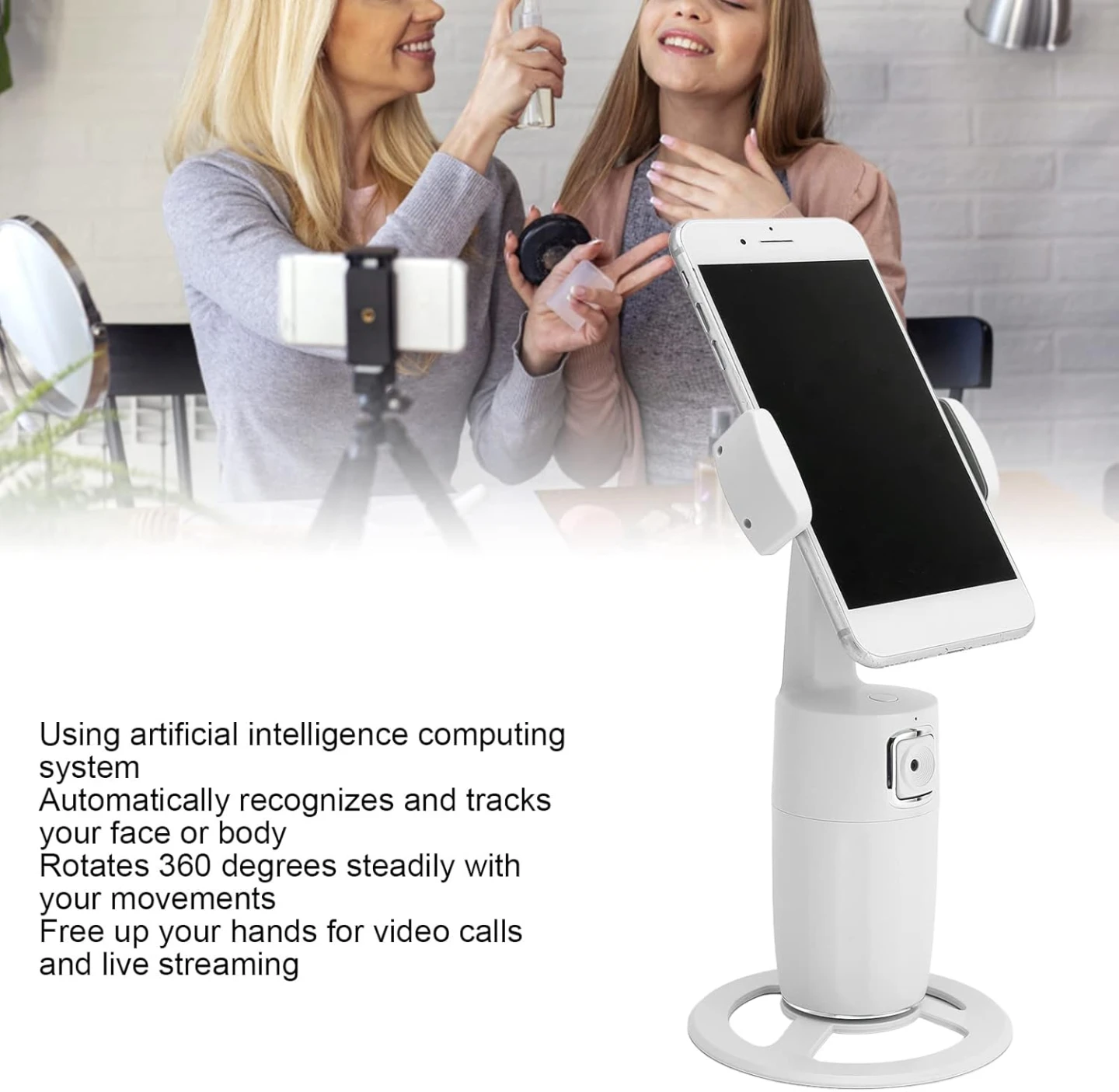 Auto Face Tracking Cell Phone Holder, No App Required - photo 4