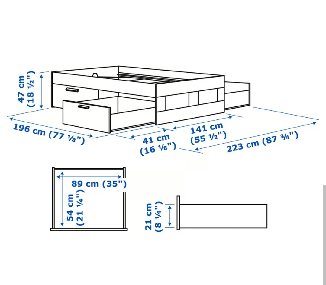 PICK UP TODAY DEC 30TH- Full Size Bed Frame with Storage - photo 2