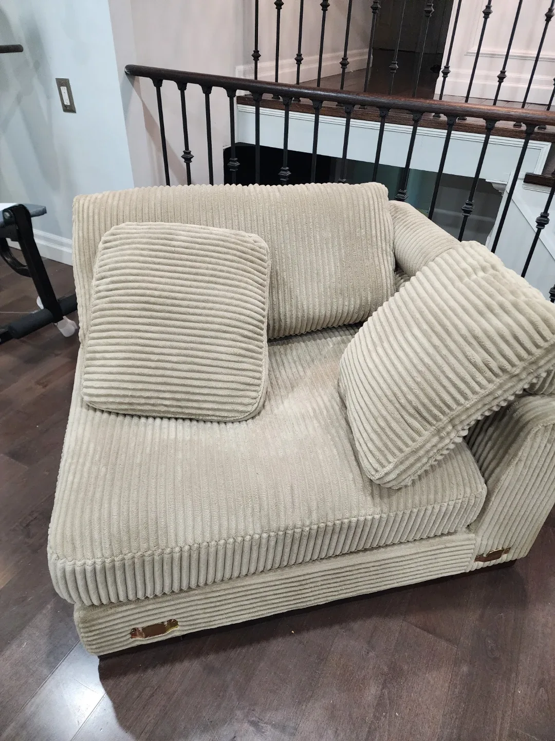 Beige Corduroy Modular Sectional Sofa image indicator(4)