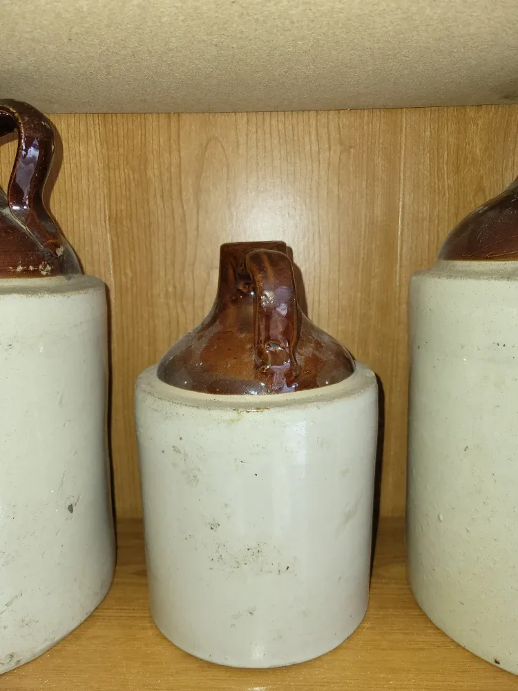 Vintage Stoneware Jugs Set of 3 image indicator(3)