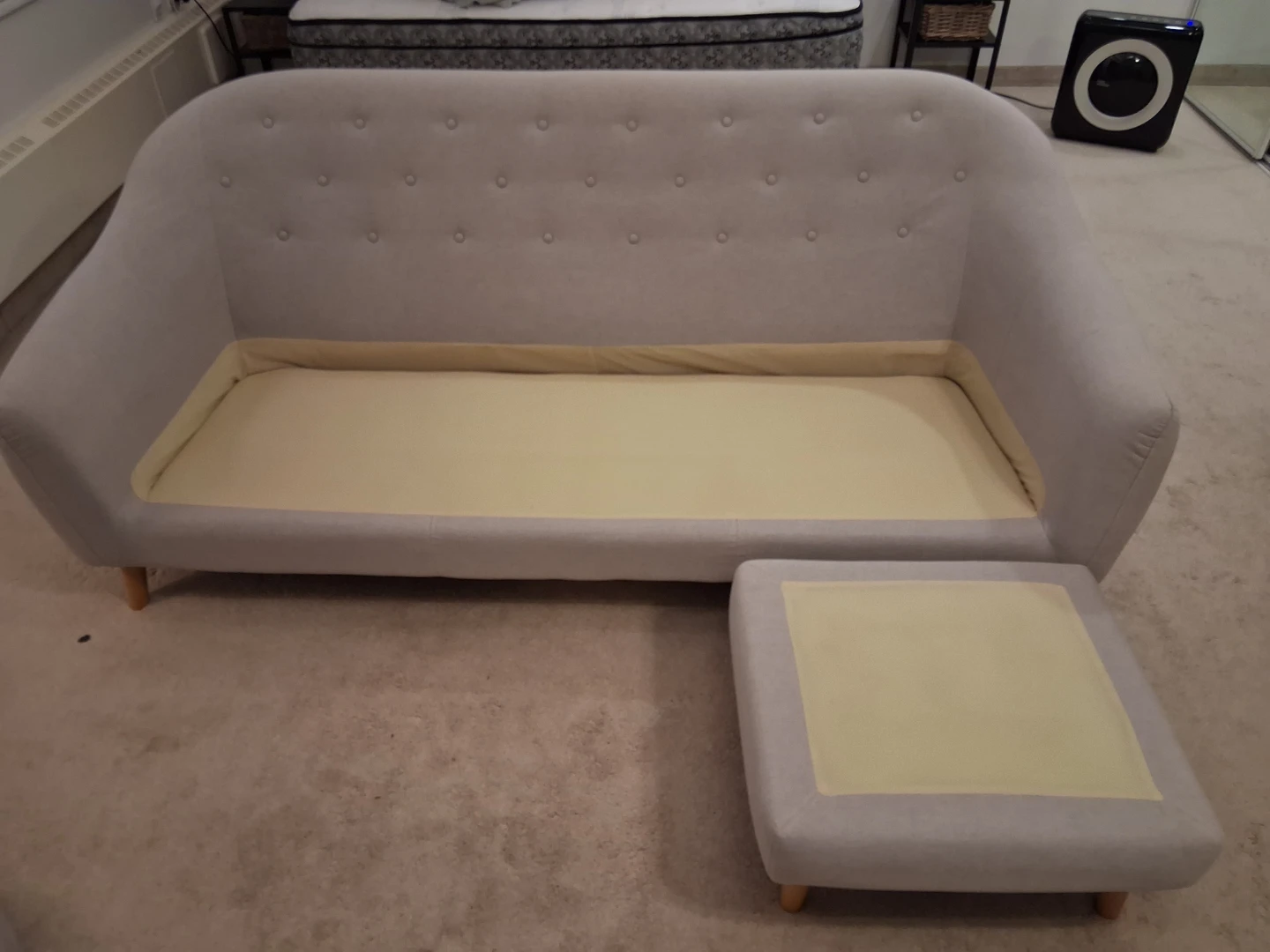 Structube Light Grey Fabric L shaped Sofa - photo 2