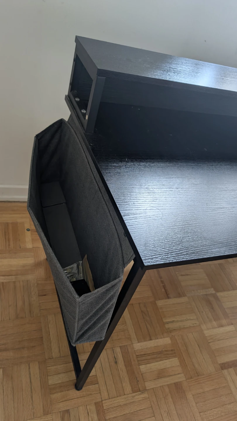 Black Desk with Shelves - photo 2