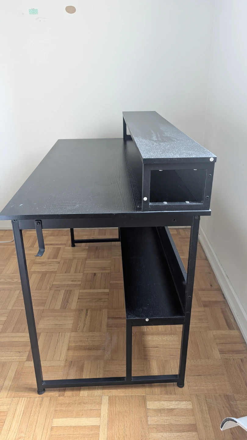 Black Desk with Shelves - photo 4