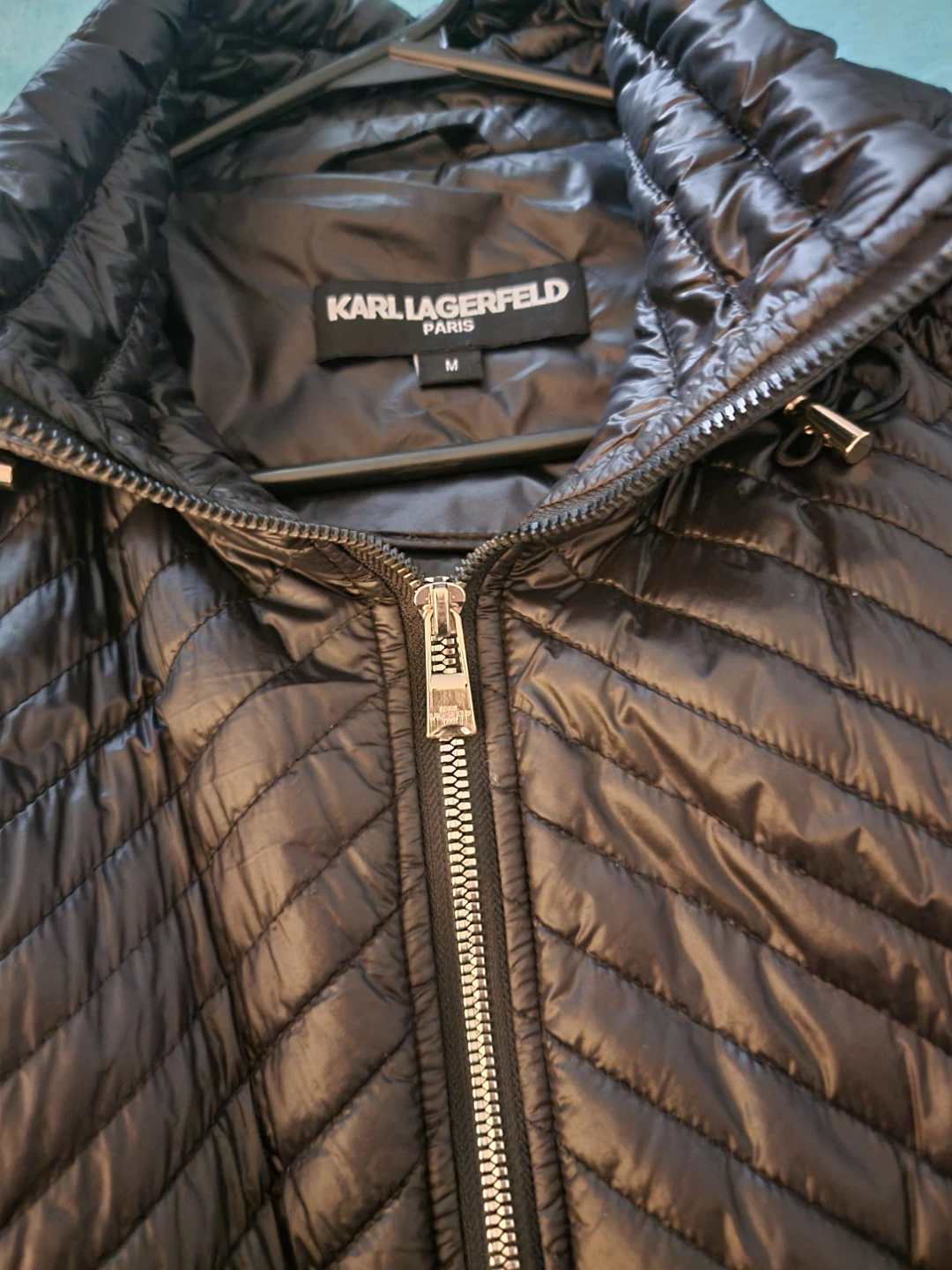 Karl Lagerfeld Black Puffer Jacket - Size M