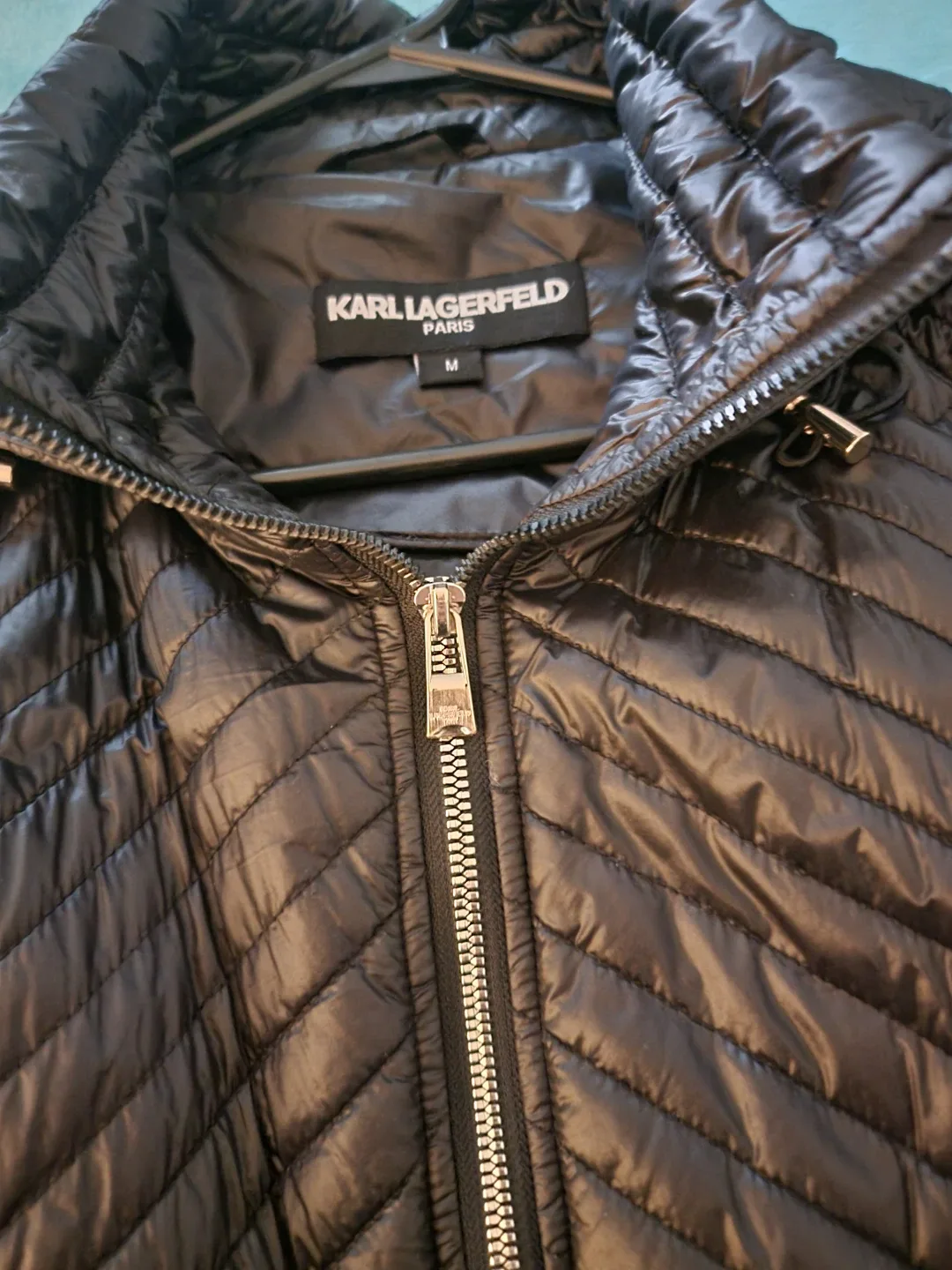 Karl Lagerfeld Black Puffer Jacket - Size M