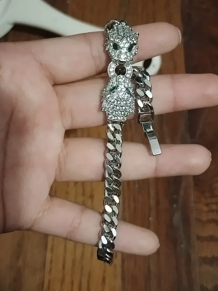 Stainless steel jaguar bracelet