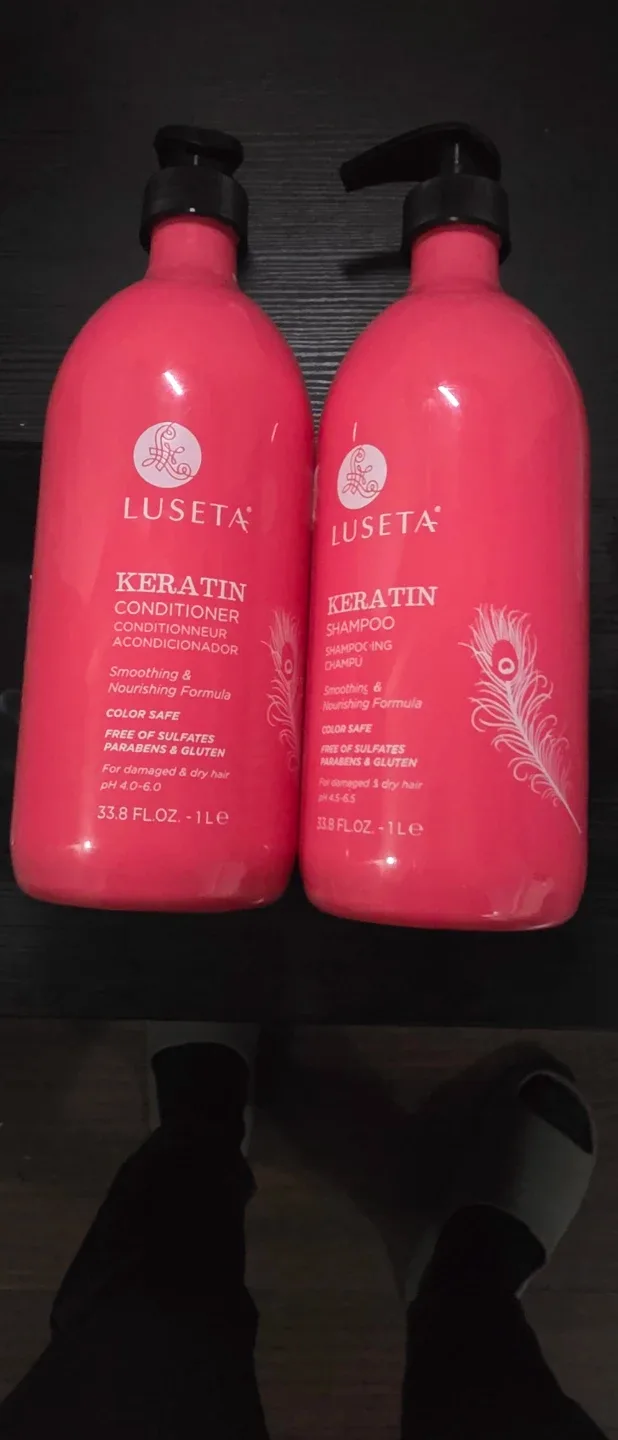 LUSETA Keratin Shampoo and Conditioner Set