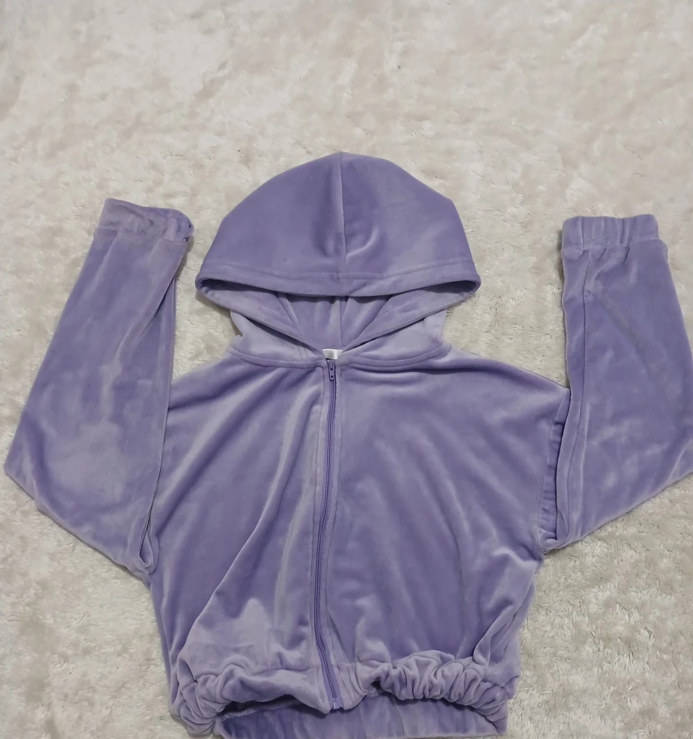 Purple Velvet Tracksuit Set - photo 2