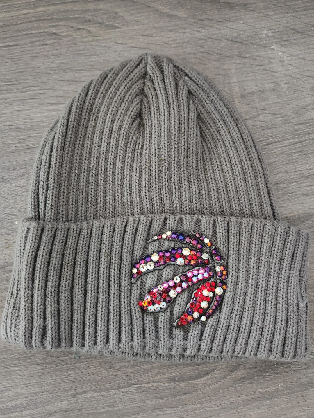 Official Raptors benie customized with Swarovski crystals