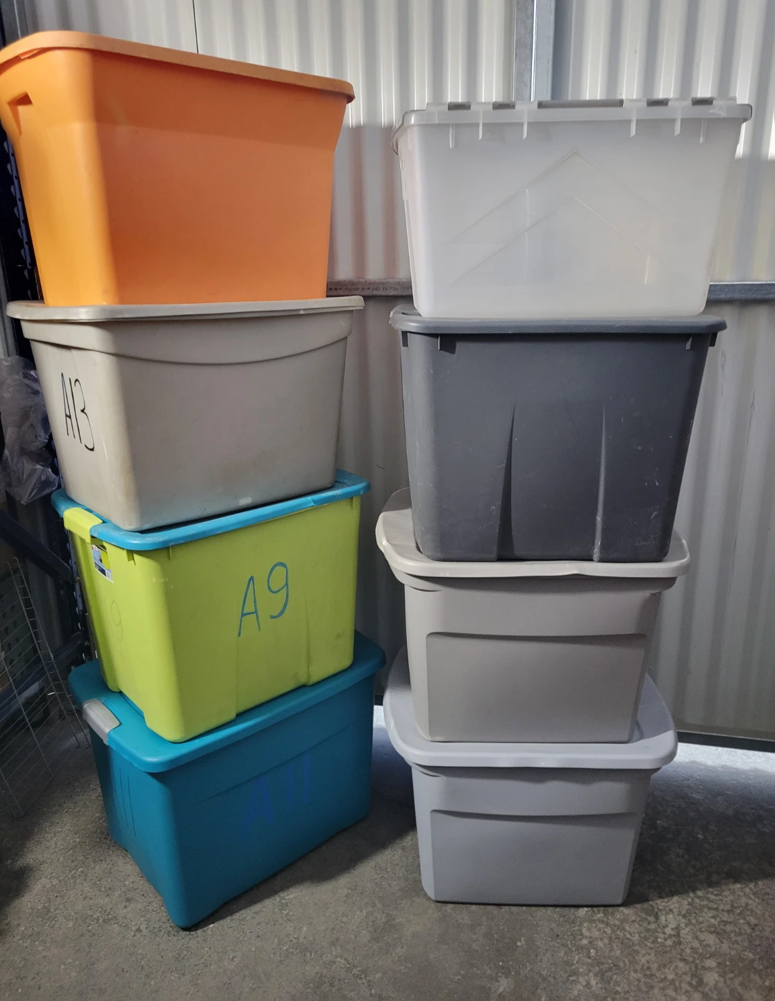 Storage Totes - Assorted Colors & Sizes. Total 5 - photo 2