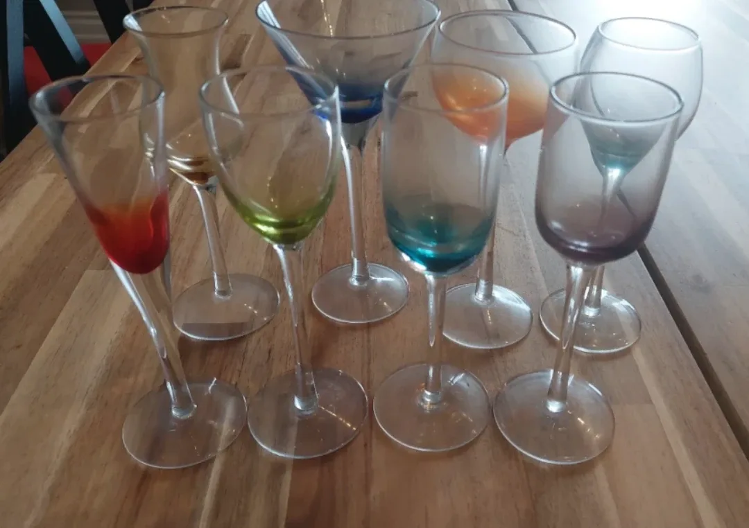 Assorted Colourful Stemmed Glasses - Set of 8 image indicator(2)