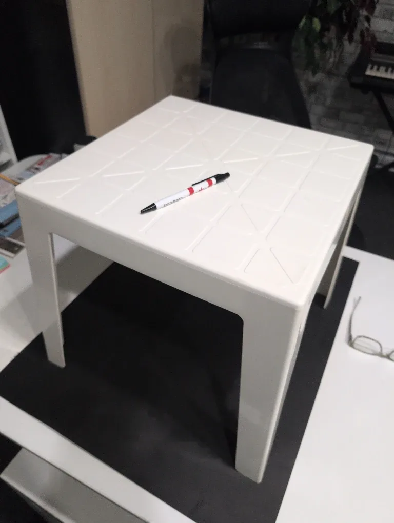 White Plastic Side Table