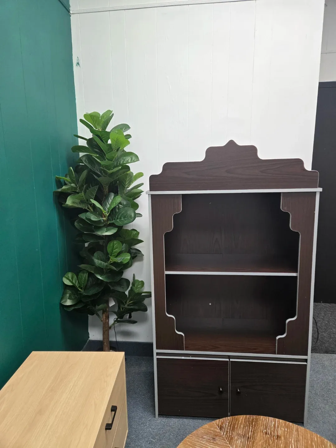 Wooden Bookcase with Storage image indicator(2)