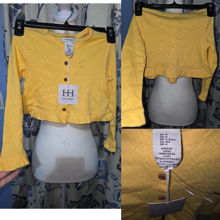 Haute Hippie Yellow Cardigan - Size 4