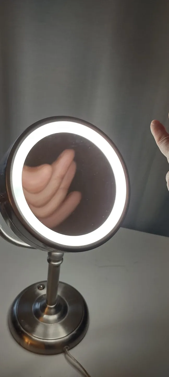 LED  Lighted Magnifying Mirror # cleanout image indicator(4)