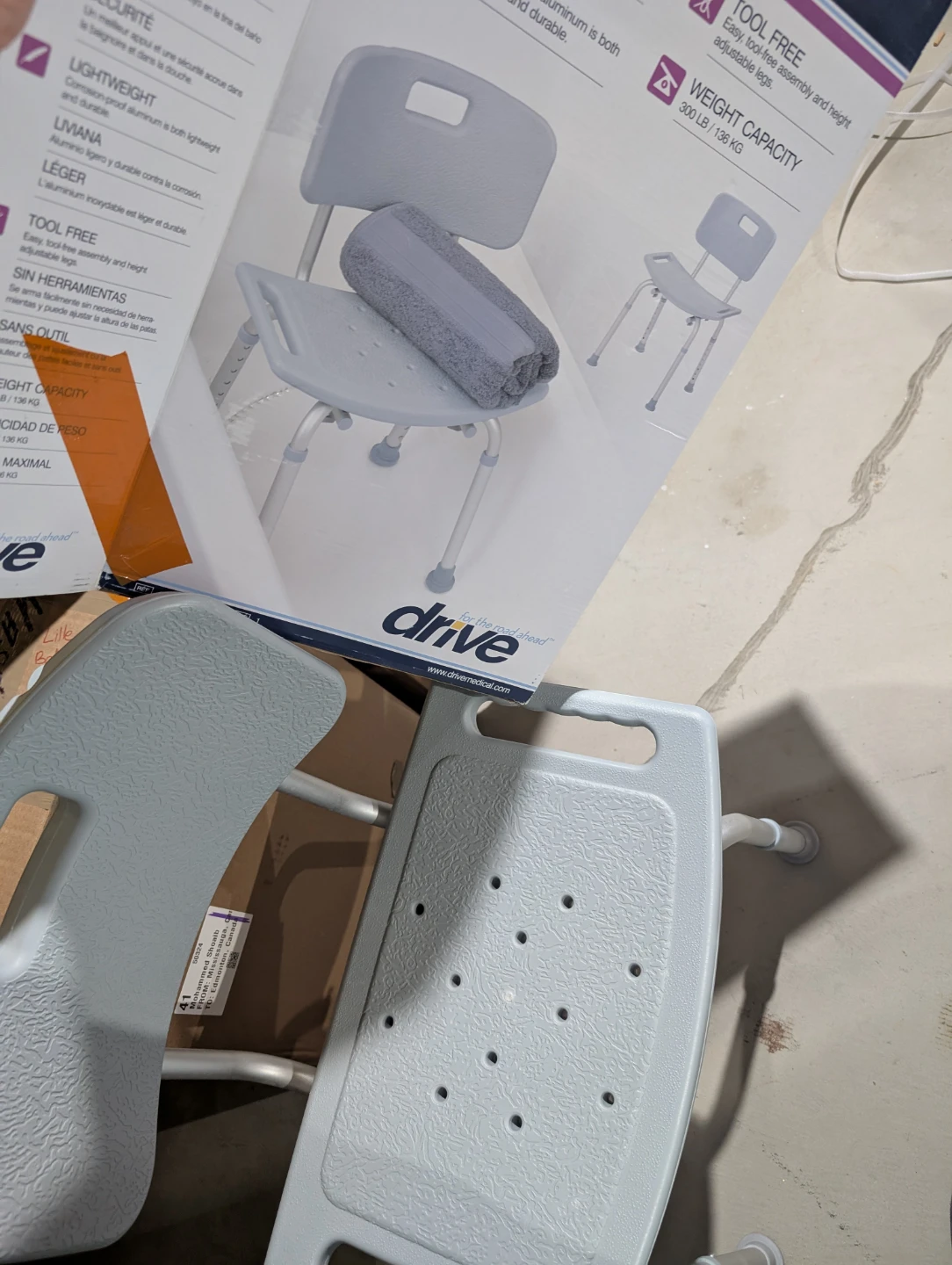 Drive Medical Shower Chair - Lightweight & Adjustable