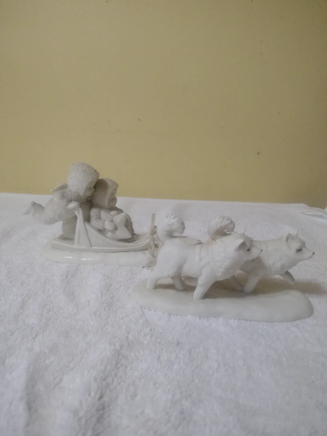 Vintage Porcelain Angel & Dog Figurines