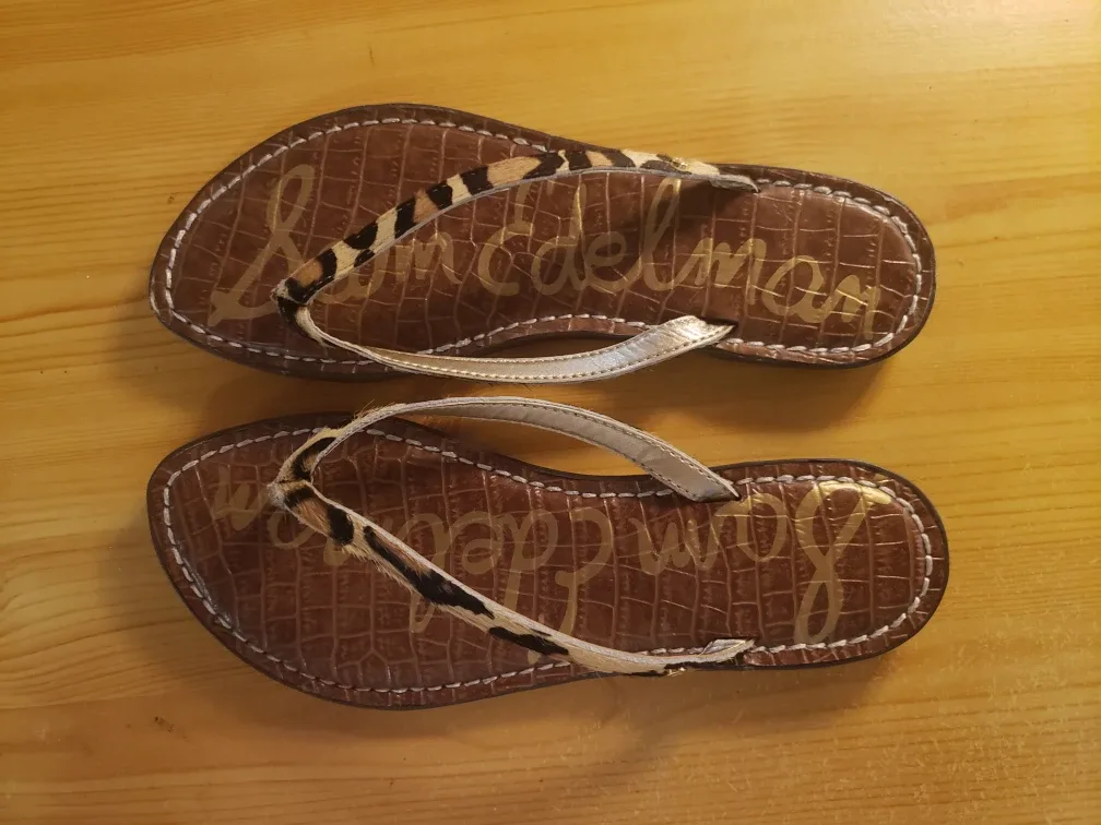 Sam Edelman Gracie Leopard Sandals - Size 6