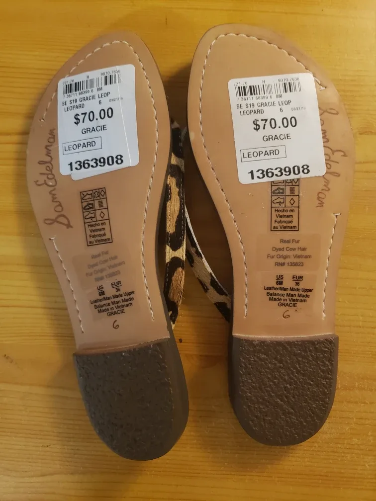 Sam Edelman Gracie Leopard Sandals - Size 6 image indicator(3)