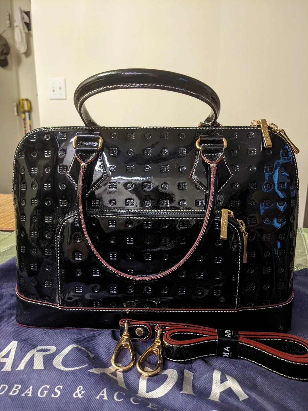 Structured New Arcadia Italian Leather Black handbag - photo 4