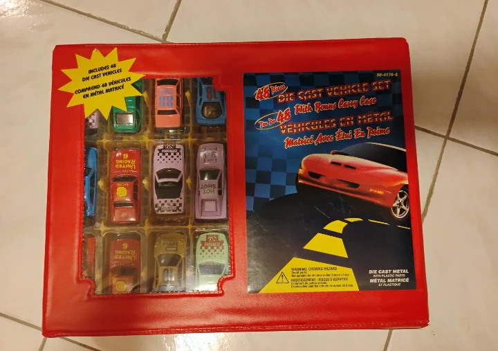 Carrying Case of 48 Die-Cast/Plastic Mini Model Cars