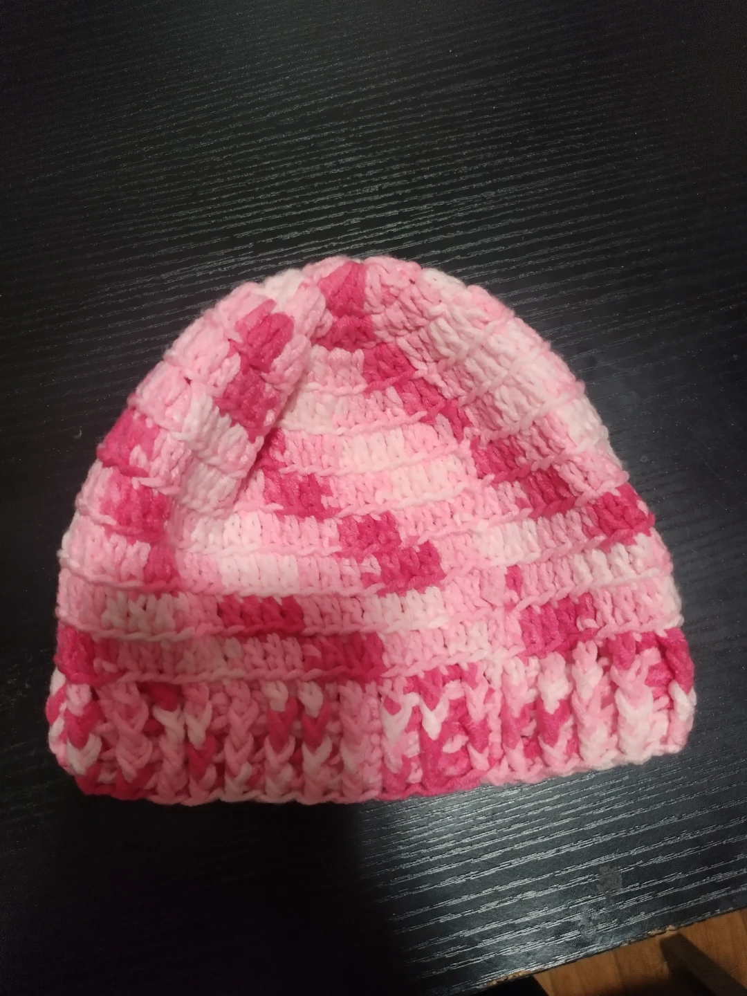 Handmade Pink Knitted Beanie - photo 2
