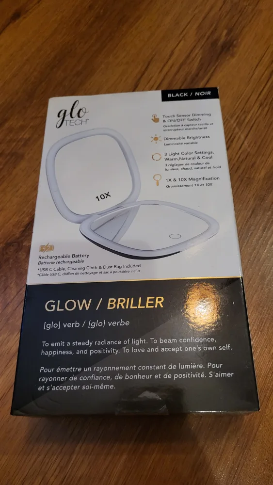 Glo Tech LED Compact Mirror - Black image indicator(2)