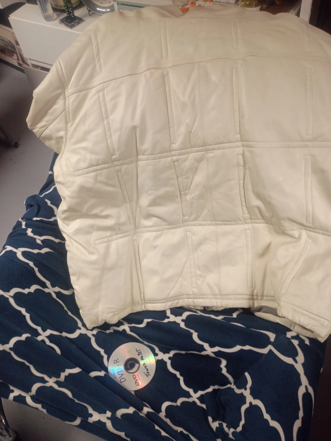 Sean John vintage off-white genuine leather bomber jacket.  - photo 5