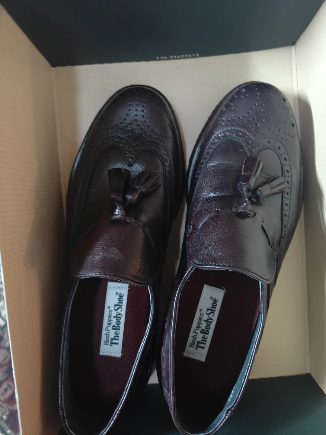 Hush Puppies Leather Loafers, Size 9