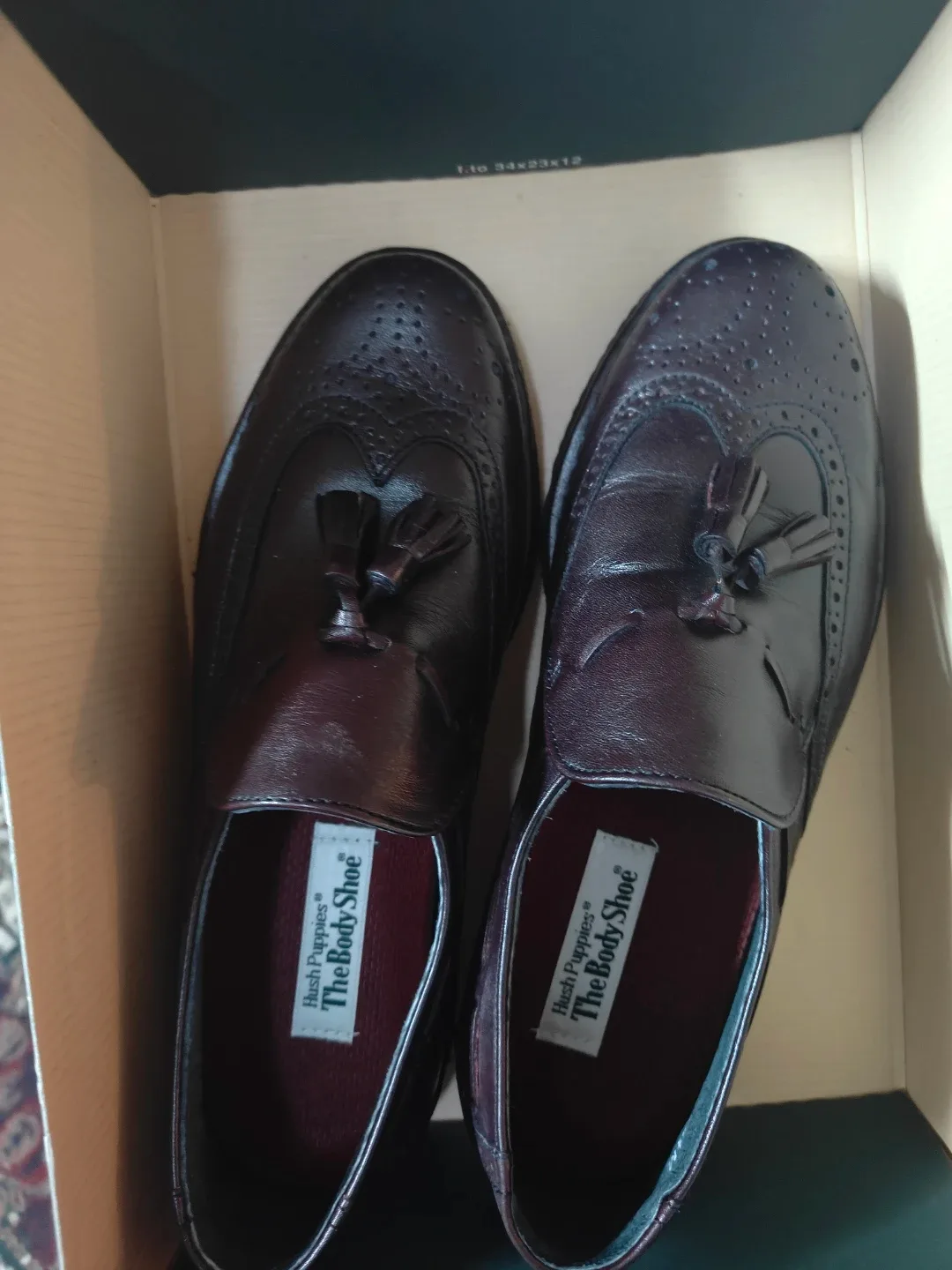 Hush Puppies Leather Loafers, Size 9