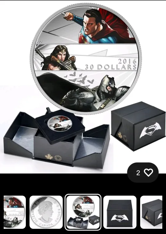 2016 Batman v Superman $30 Fine Silver Coin image indicator(2)