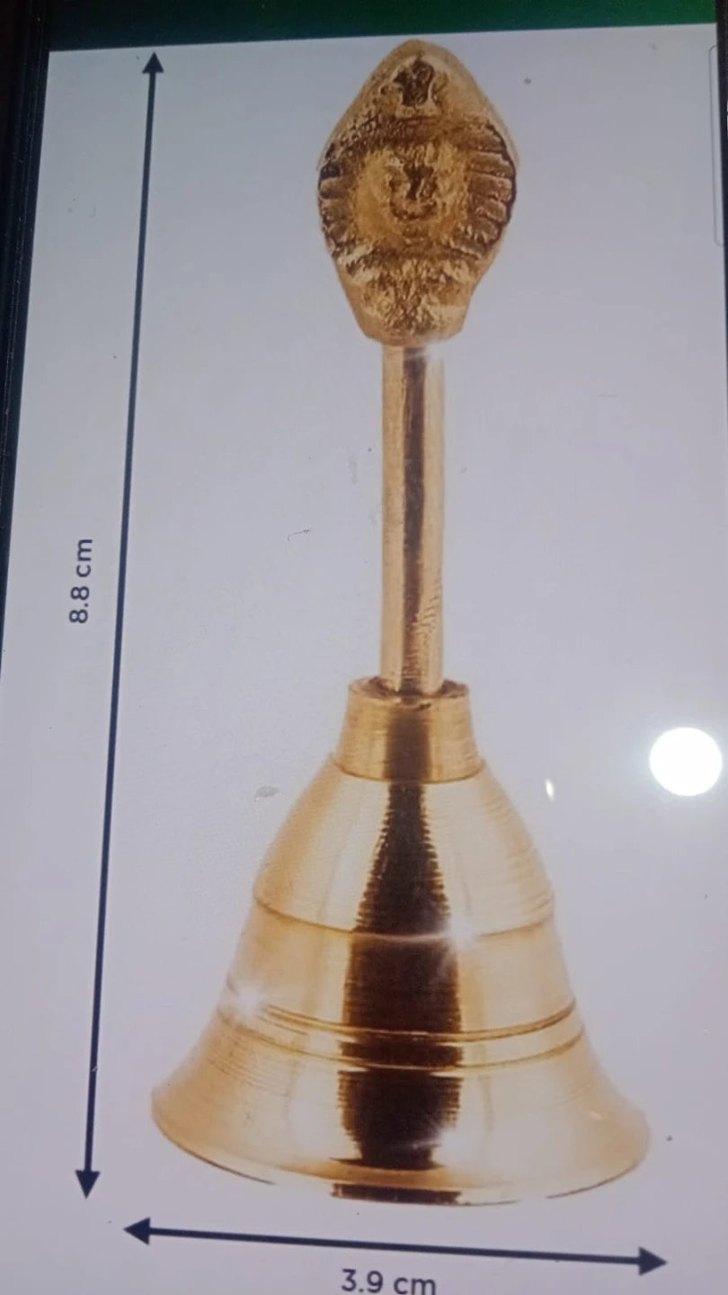 Ghanti for Puja Arti Prayer | Brass Pooja Bell Sp- 55 GMS
