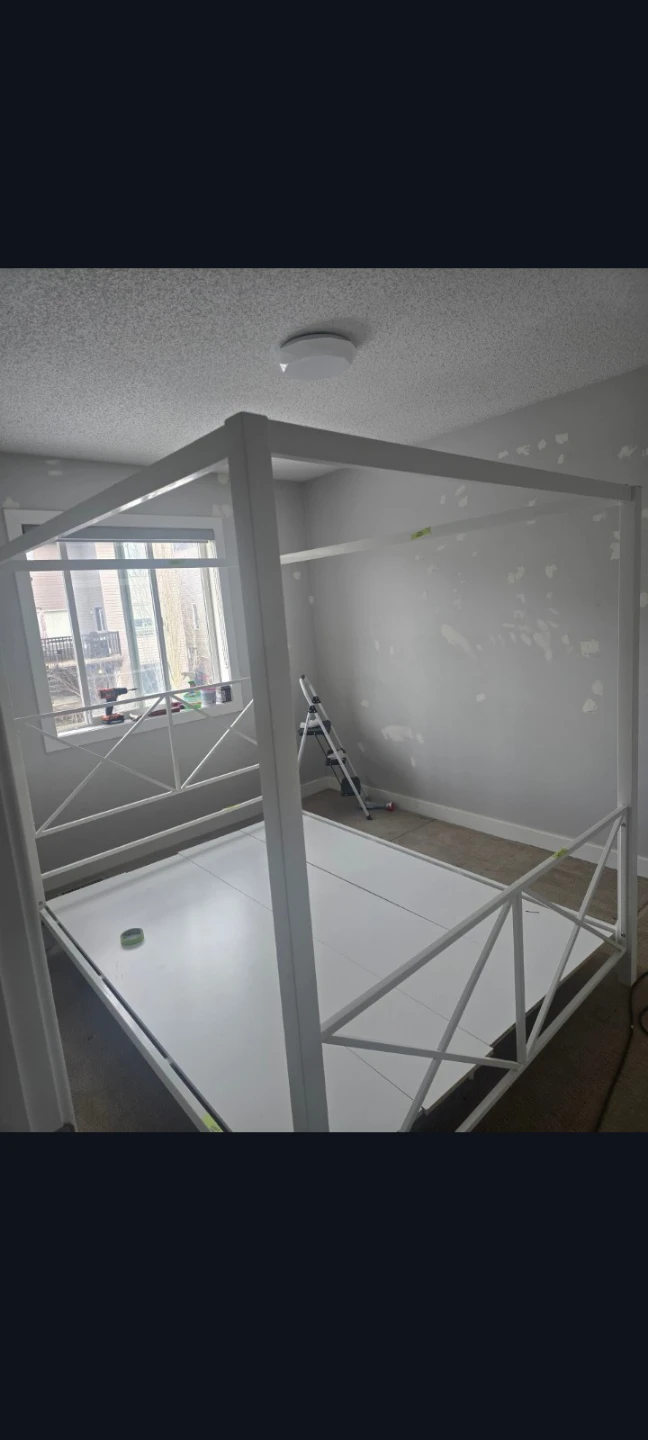 White Canopy Bed Frame