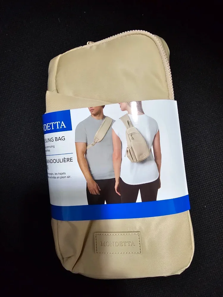 Mondetta Unisex Sling Bag, Cream #Cleanout ♻️