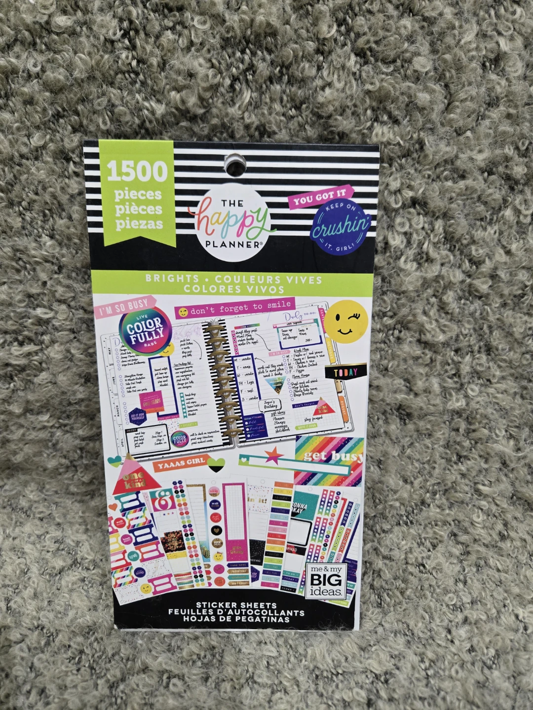 The Happy Planner Brights Sticker Sheets - 1500 Pieces