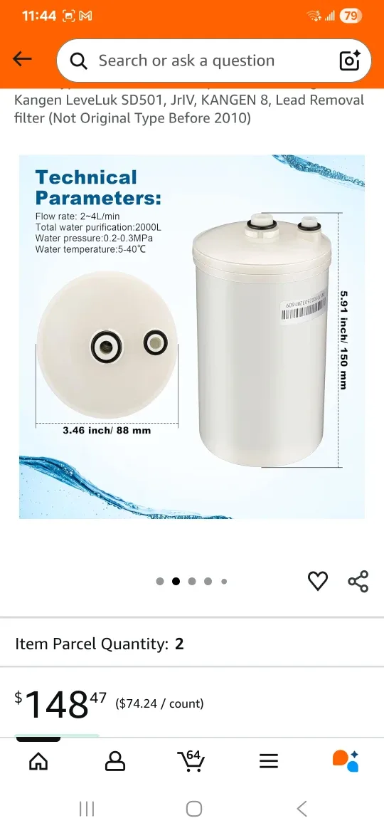 Enagic LeveLuk K8 Water Ionizer + 2x replacement filters image indicator(5)