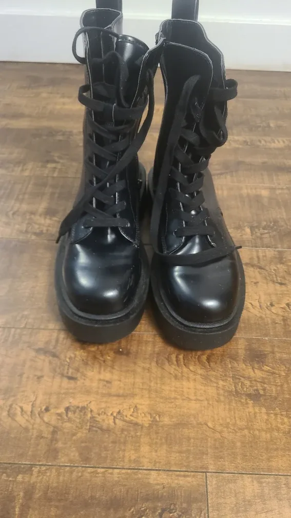 Zara Black Ankle Boots - Size 8