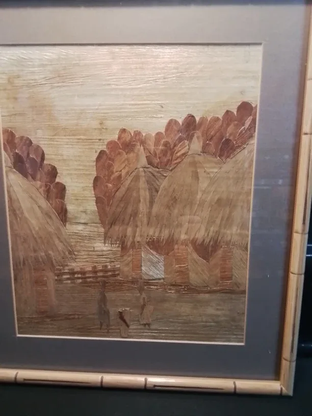 Framed Corn Husk Art 13.75x15.75" image indicator(2)