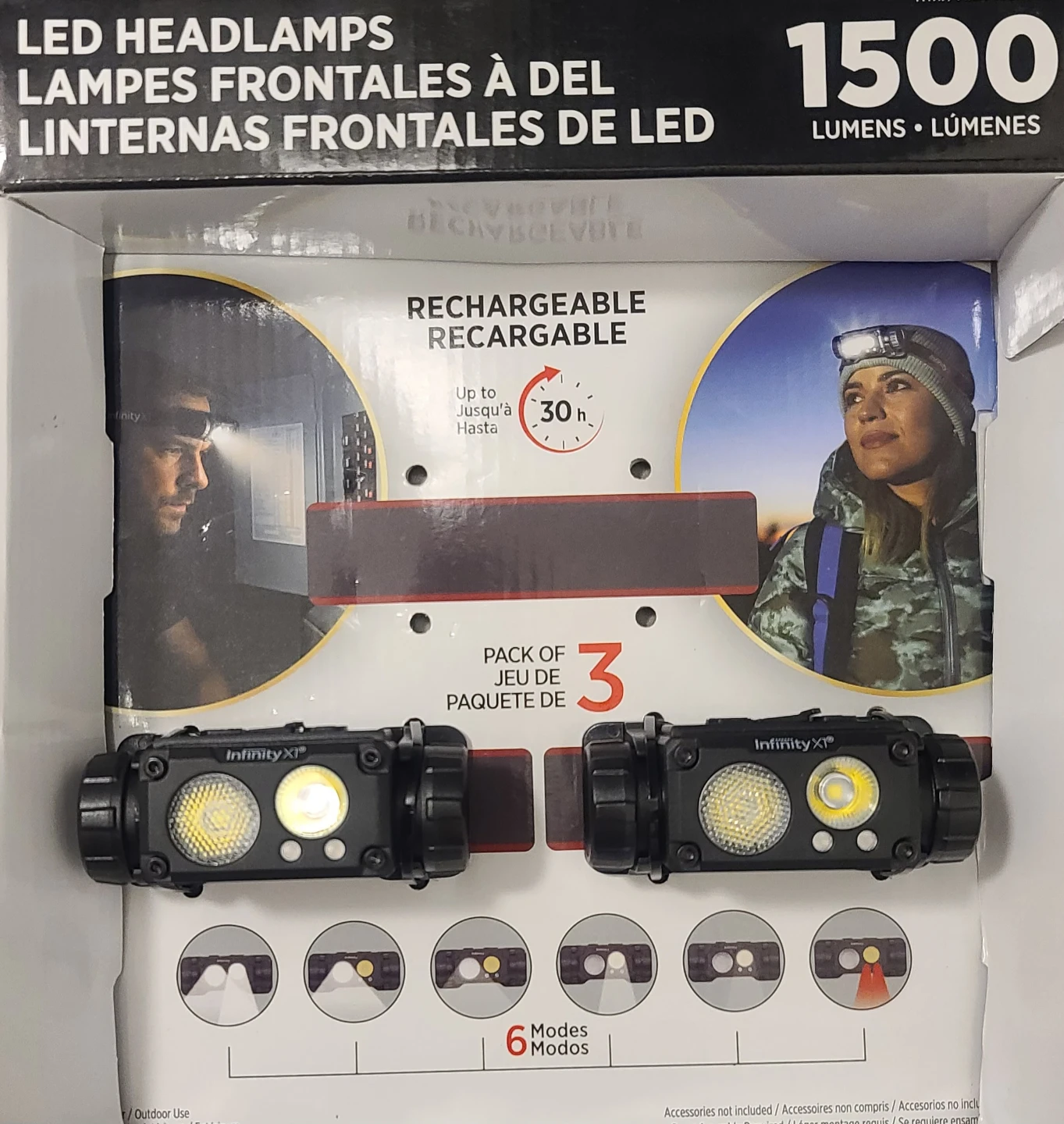 Infinity X1 LED Headlamps - Pack of 2