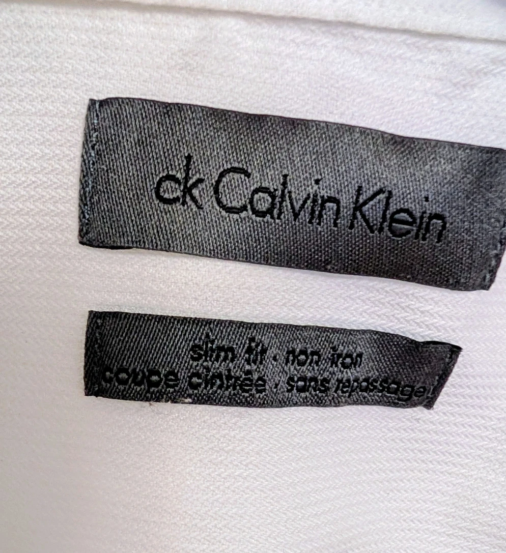 Calvin Klein White Slim Fit Non-Iron Shirt - photo 2