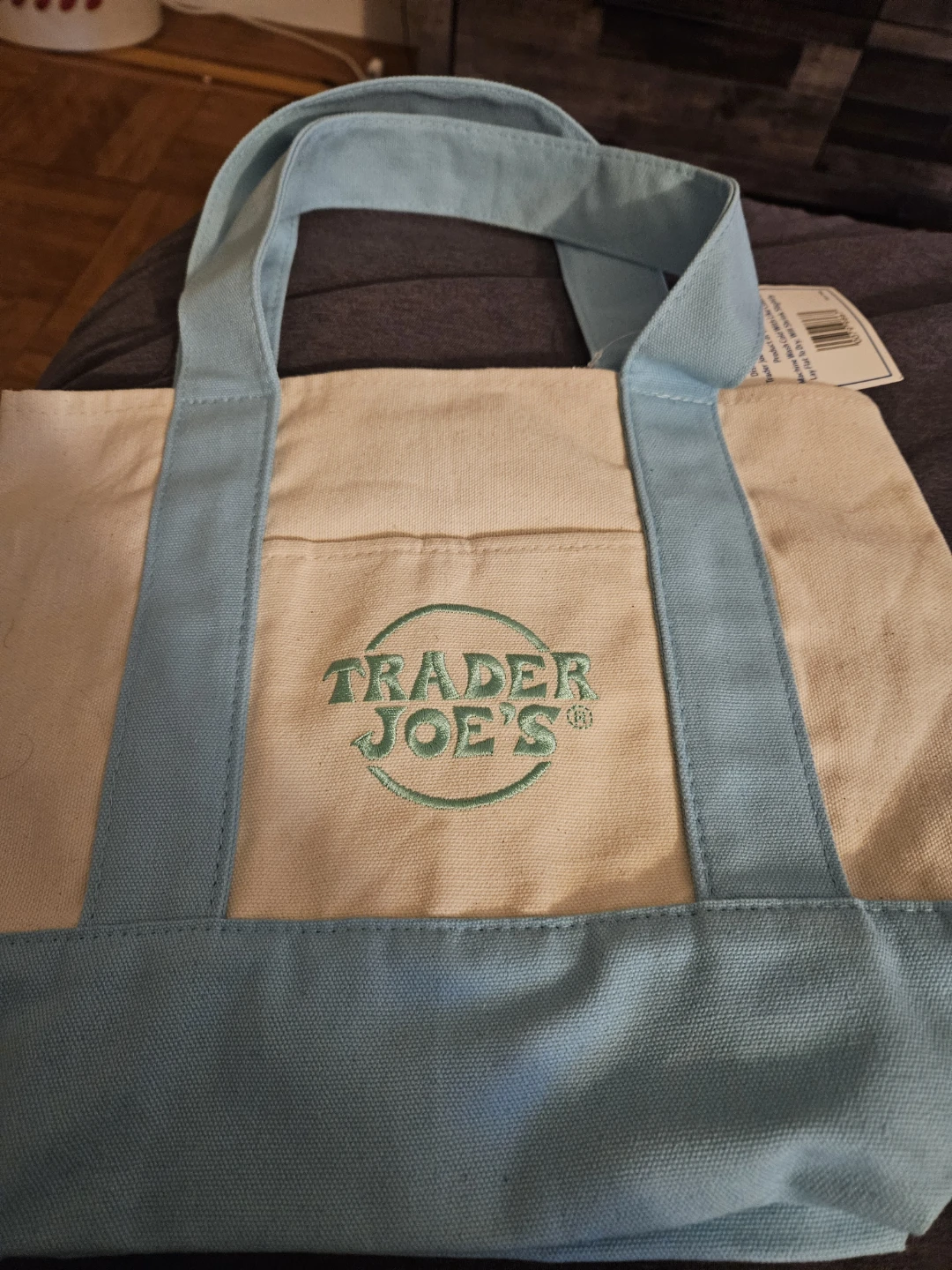 Trader Joe's Mini Pastel Canvas Tote Bag - photo 2