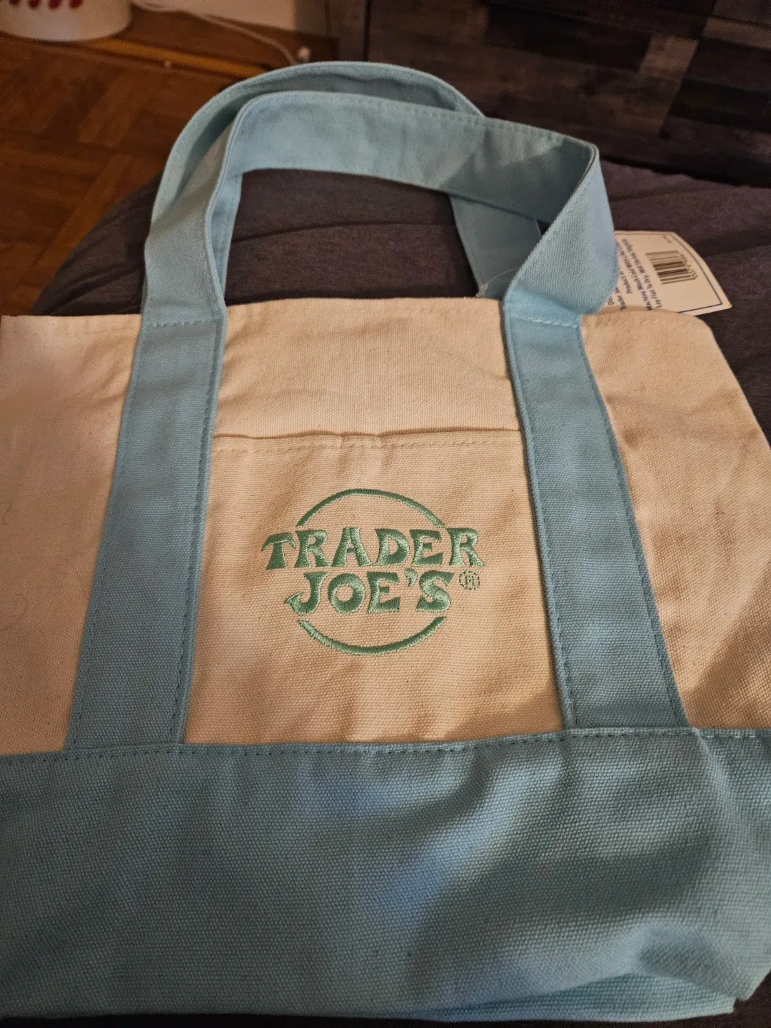 Trader Joe's Mini Pastel Canvas Tote Bag image indicator(2)