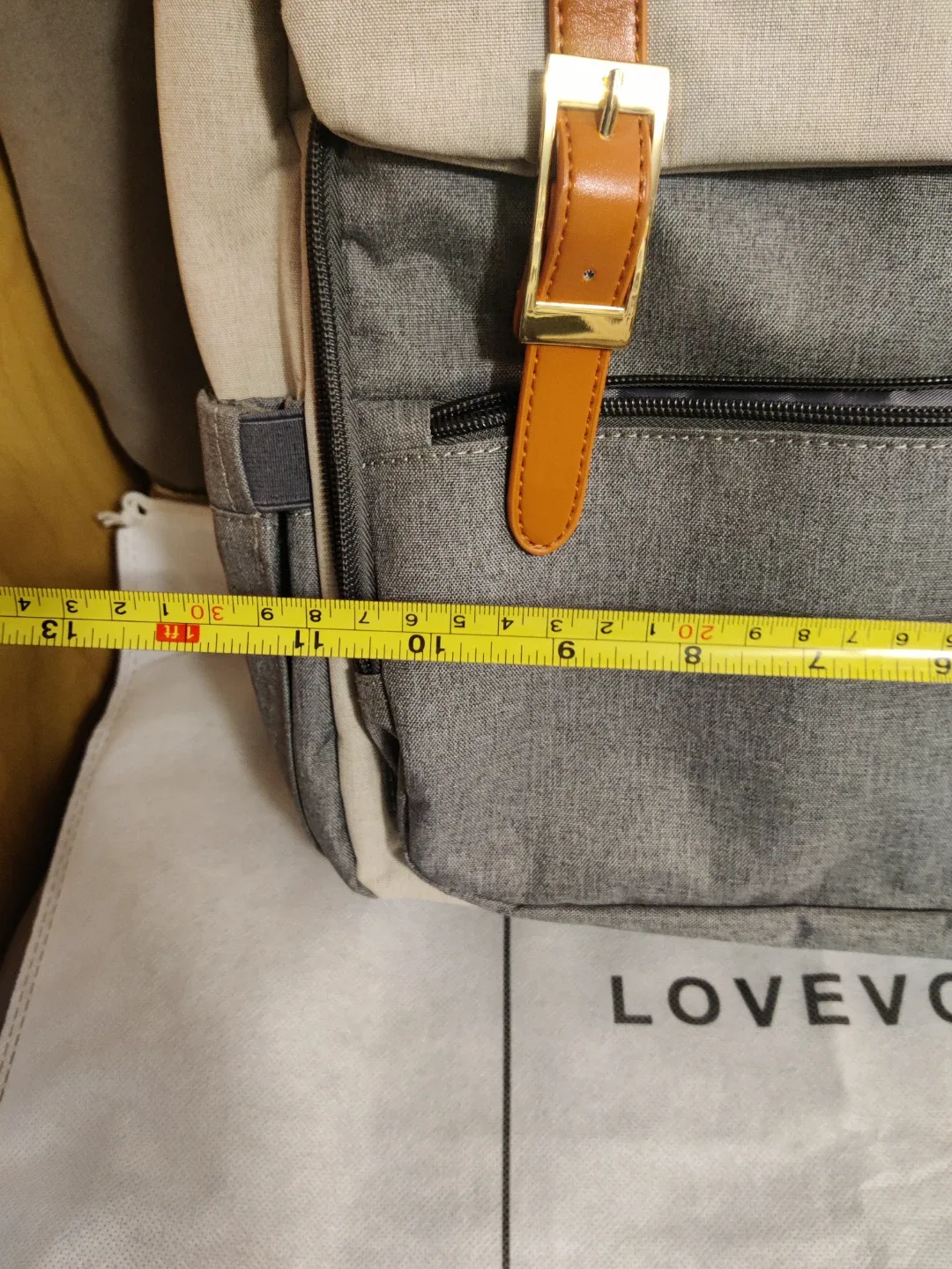 LOVEVOOK Laptop Backpack - Grey/Beige image indicator(7)