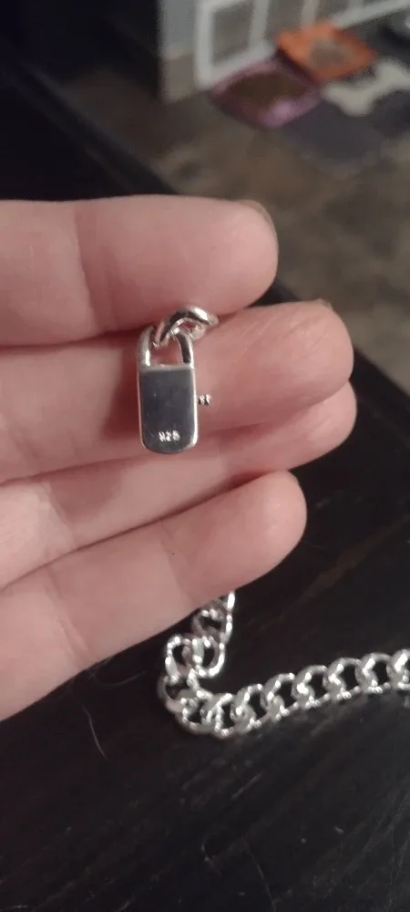 Sterling Silver Padlock Chain Bracelet
