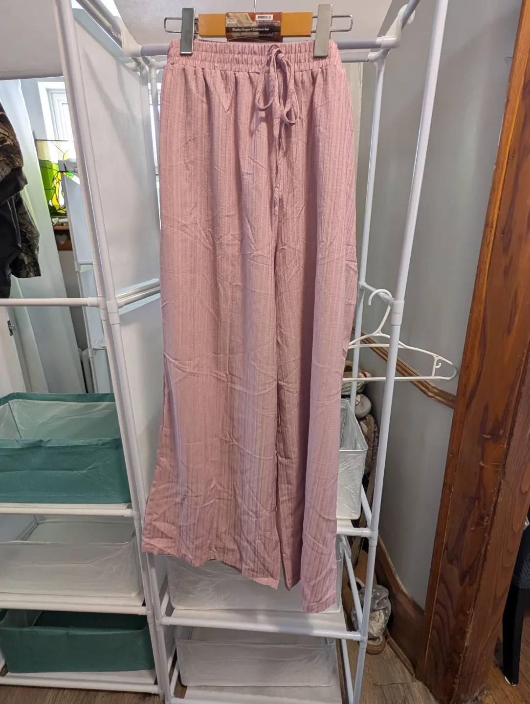 Shein Pink Wide Leg Pants - 1XL image indicator(2)