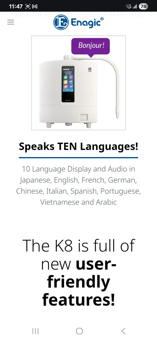 Enagic LeveLuk K8 Water Ionizer + 2x replacement filters image indicator(3)