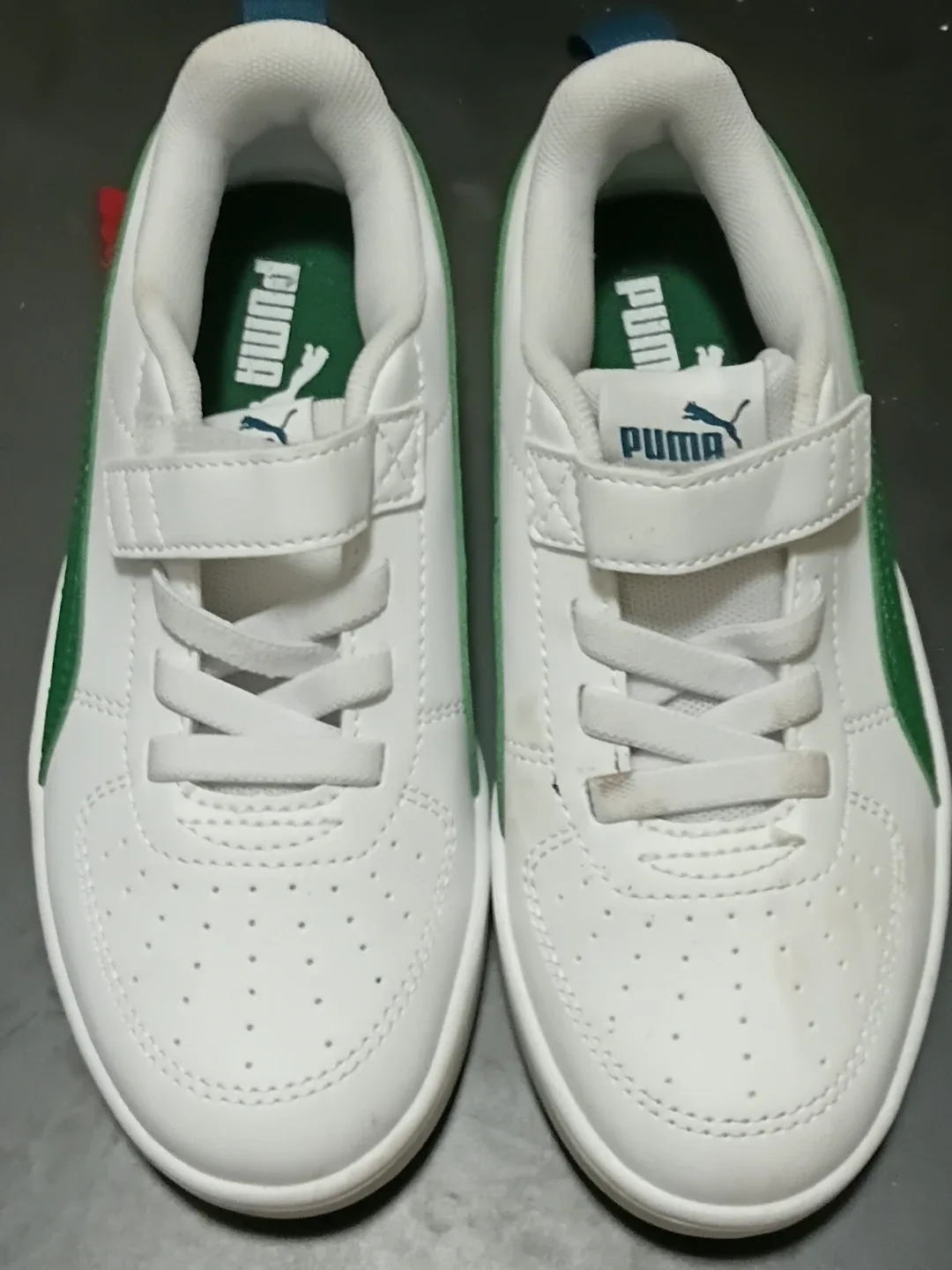 Puma Kids' Rebound Layup White/Green Shoes