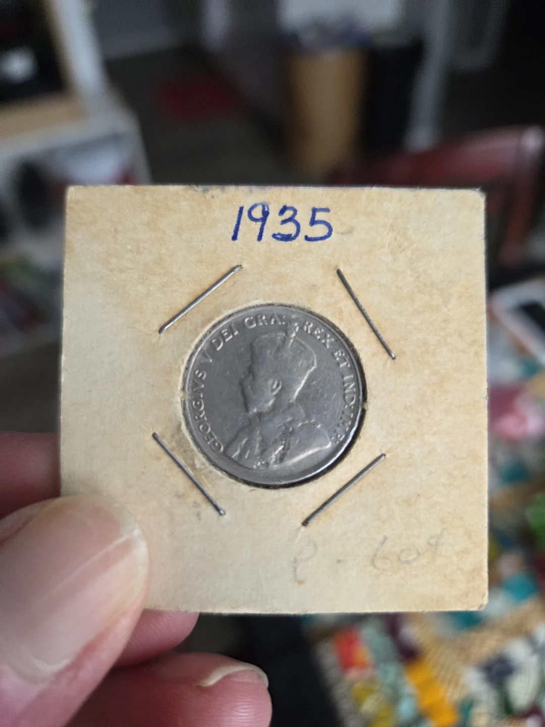 1935 Canada Five Cents Coin - photo 3